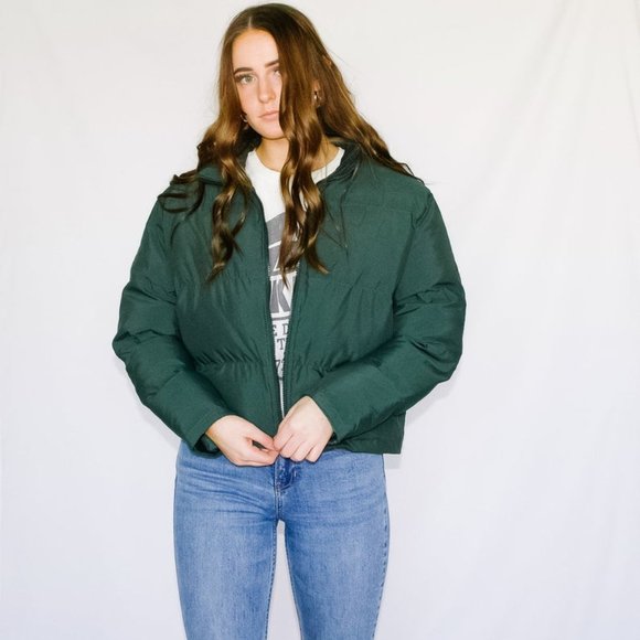 Dark Teal Puffer Jacket - Picture 2 of 3